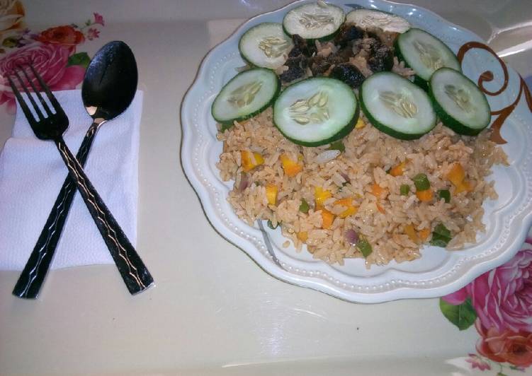 Steps to Make Speedy Jallop rice Cooking Basics for Newbies