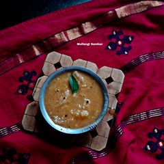 A picture of Mullangi Sambar / Mooli ka sambar.