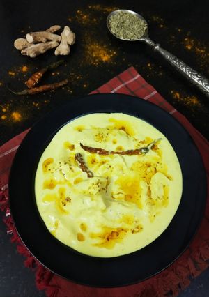 A picture of Lyodur Tschaman/ Kashmiri gravy paneer.