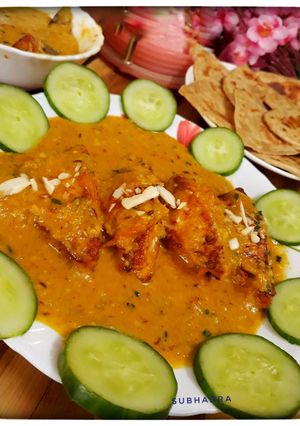 A picture of Paneer pasanda in gravy.