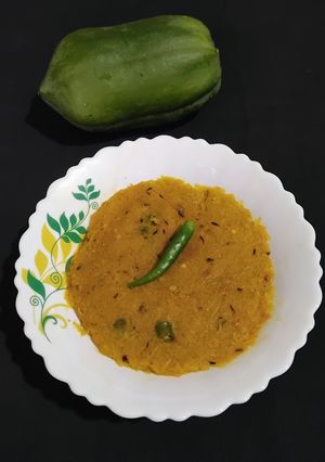 A picture of Green Papaya Sabzi.