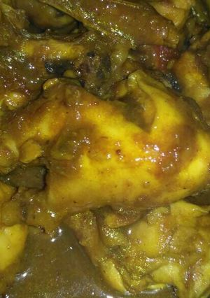 Foto resep Ayam ungkep bumbu kuning