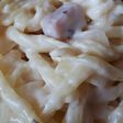 Tallarines a la crema