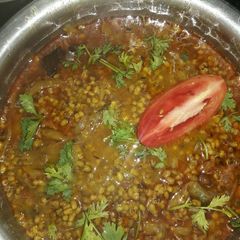 A picture of Saabut moong chhole.
