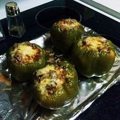A picture of Fajita Style Stuffed Green Peppers! A must have meal for everyone!.
