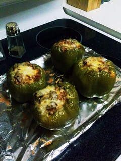 A picture of Fajita Style Stuffed Green Peppers! A must have meal for everyone!.