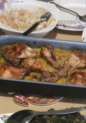 صورة لوصفة دجاج بالبطاطا و حامض