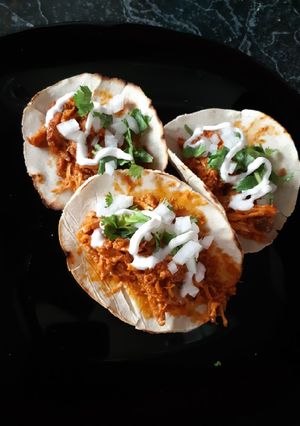 Una foto de Tacos de pollo enchipotlado