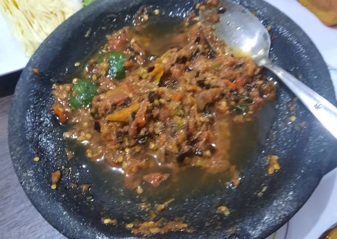 Resep Sambel pecel lamongan ala-ala warung bebek yang Lezat Sekali