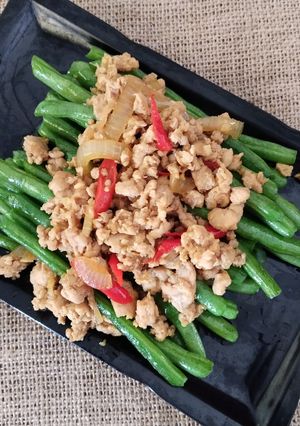 Foto resep 134. Cah Buncis Ayam Cincang