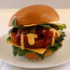 Millet Pizza Burgers A picture of Millet Pizza Burgers.