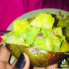 A picture of AVOCADO 🥑 POTATO 🥔 SALAD.
