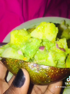 A picture of AVOCADO 🥑 POTATO 🥔 SALAD.