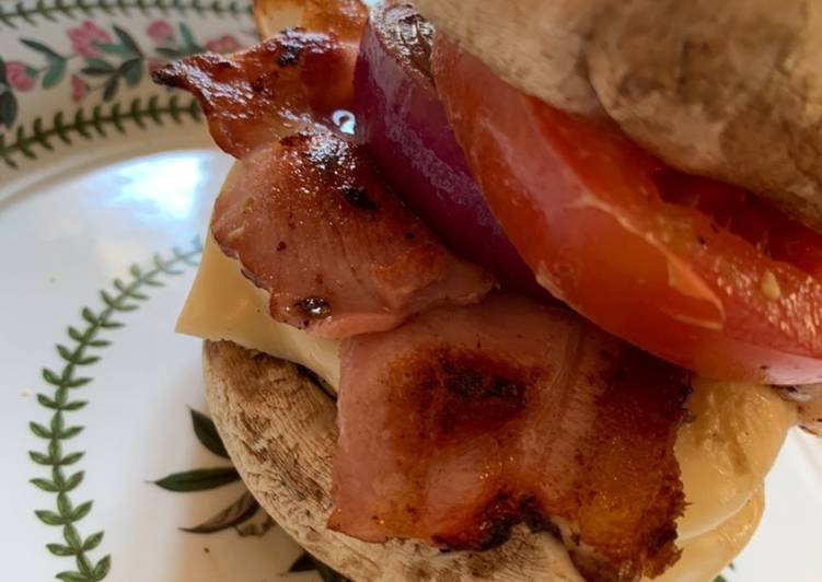 Easiest Way to Make Favorite Mushroom bun burger