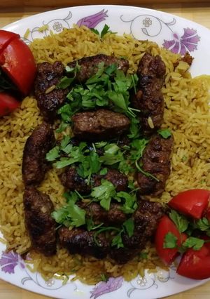 صورة لوصفة كفتة سريعة مع رز بسمتي