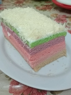 Foto resep Rainbow cake kukus (recook)