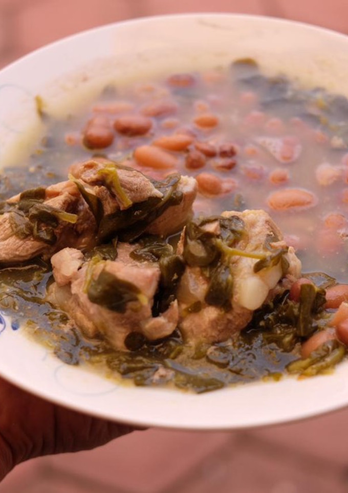 Una foto de Verdolagas con Carne de Cerdo en Salsa Verde
