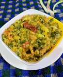 Moong dal and Onion Leaves Curry