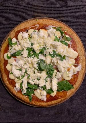 Una foto de Pizza de Arroz Yamaní Integral (sin harinas!)