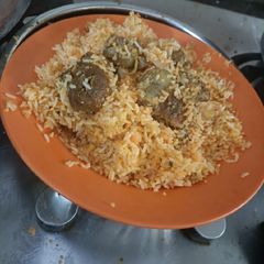 A picture of Thanjavur style mutton biriyani.