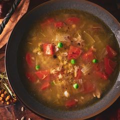 A picture of Nourishing Chicken Broth (Using Chicken Carcass/Bones).