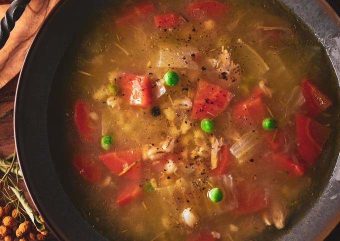 Nourishing Chicken Broth (Using Chicken Carcass/Bones) Recipe by