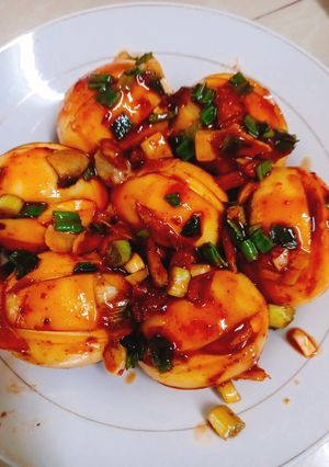 Hình của món Trứng nướng nước mắm.