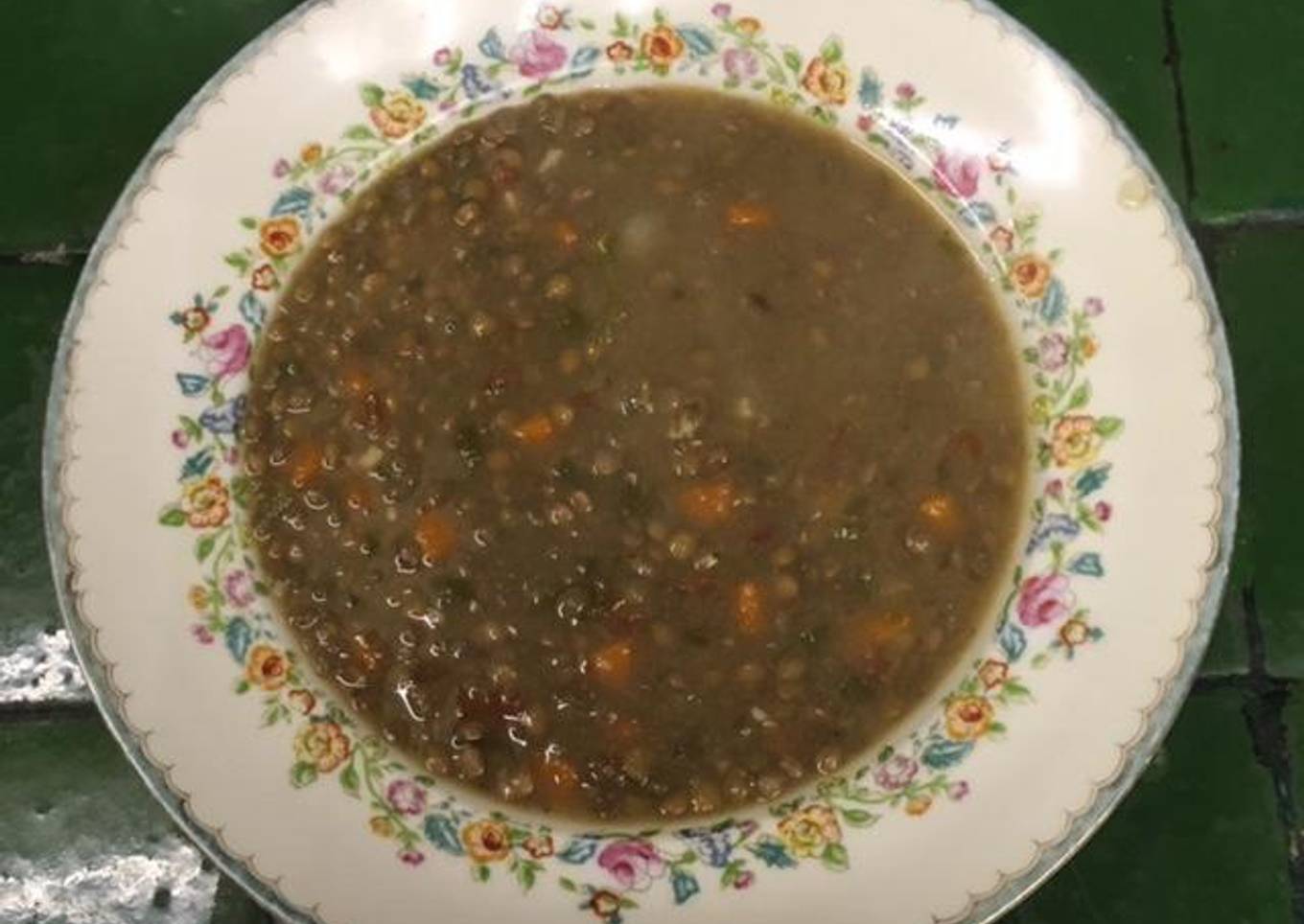 Lentejas con zanahorias y apio