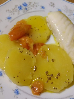 Una foto de Bacalao al vapor con patatas