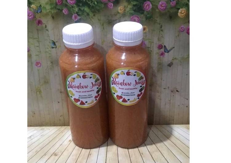 Langkah Mudah untuk Menyiapkan Diet Juice Carrot Broccoli Pomegranate Guava Lemon Papaya Anti Gagal