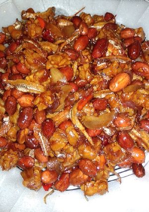 Foto resep Orek tempe teri kacang