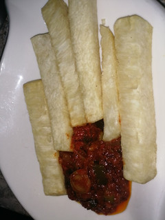 A picture of Muna's perfectly fried yam ❤️.