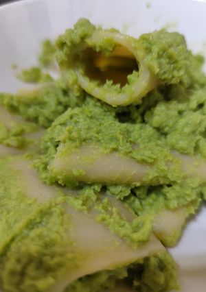 Foto di 40🧑🏻‍🍳 paccheri al pesto di piselli e merluzzo