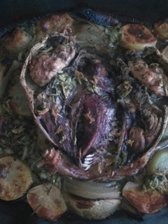 Una foto de Cabeza de cordero al horno