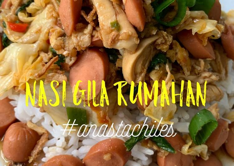 Masakan Populer Nasi Gila ala Rumahan Mantul Banget