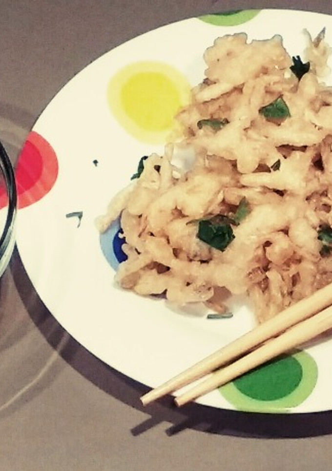 Una foto de Brotes de soja en tempura
