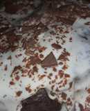 Chocolate cake with whipped cream
