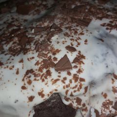 Chocolate cake with whipped cream A picture of Chocolate cake with whipped cream.