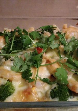 A picture of Healthy yogurt gratin!.