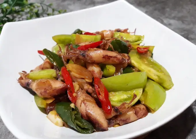 Baby cumi cabe hijau