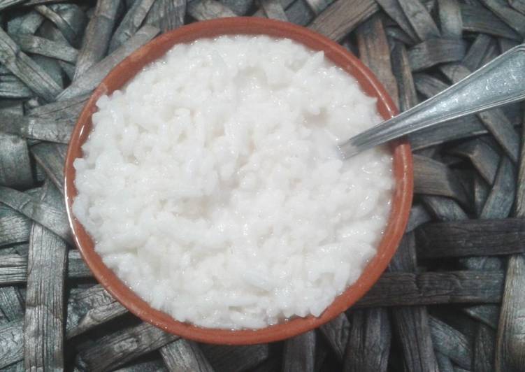 Arroz con leche de coco sin azúcar