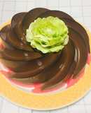 Gelatina Achocolatada con gelatina de fresa Cremosa!