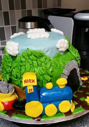 A picture of Train Cake.