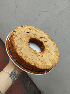 Una foto de Bizcochuelo marmolado de avena
