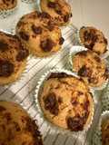 Muffin com pepitas de chocolate