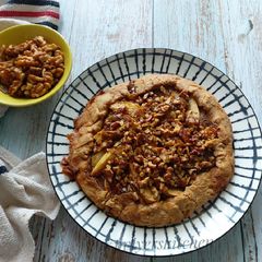 A picture of Walnut Apple Galette | Easy Walnut Apple Pie recipe.