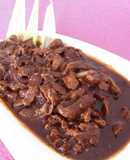 Bistec en salsa de chile pasilla