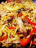 Leftover Roast Pork with Vegetable Chow Mein