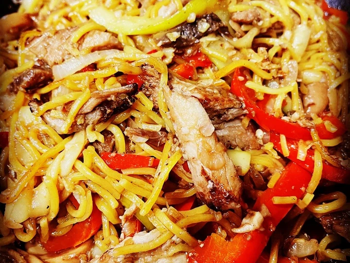 Easy Steps to Make Leftover Roast Pork with Vegetable Chow Mein the Delicious Delicious