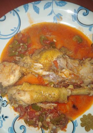 A picture of Kienyeji chicken stew #festivecontest Kakamega.